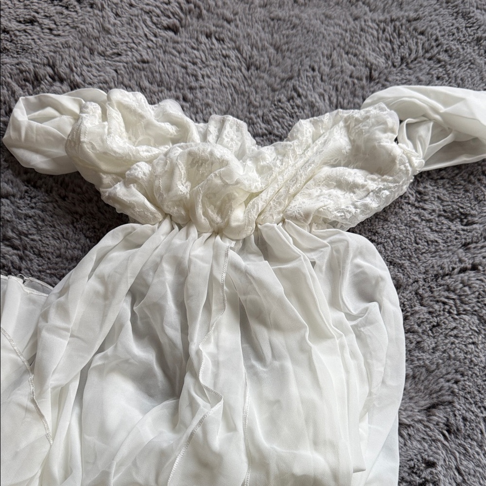 Amazon Strapless White Dress